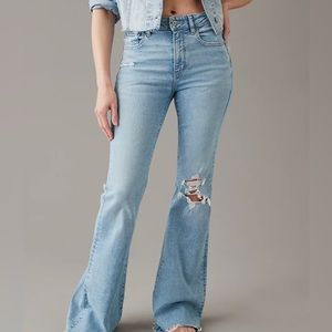 AE Next Level Ripped Super High Waisted Flare Jeans 2